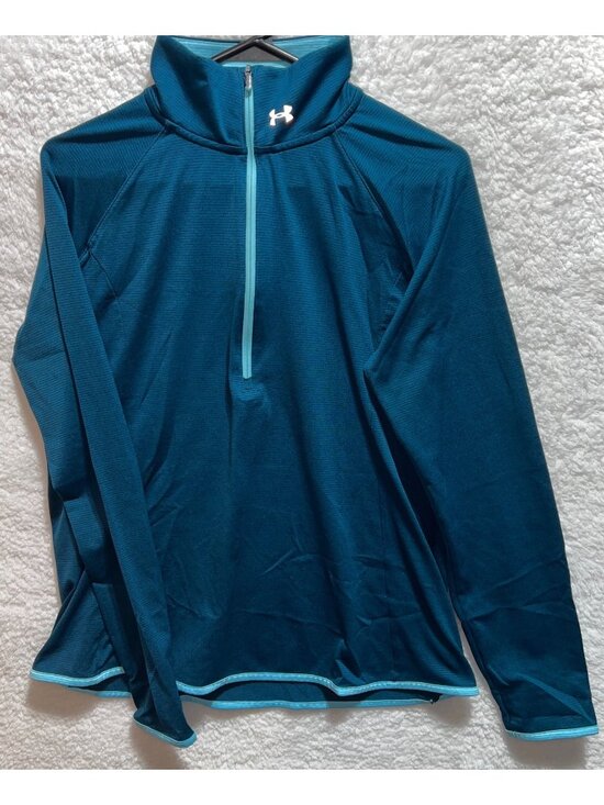Under Armour Tops - Under Armour HeatGear Long Sleeve Fitted Pullover Blue Size Large
